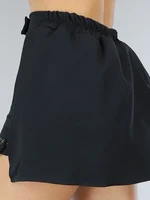 Plus Size 2024 Spring And Summer New Flared Skirt Ladies Fashion Versatile Black Casual Mini Skirt Pleated Fluffy Short Skirt - Image 3