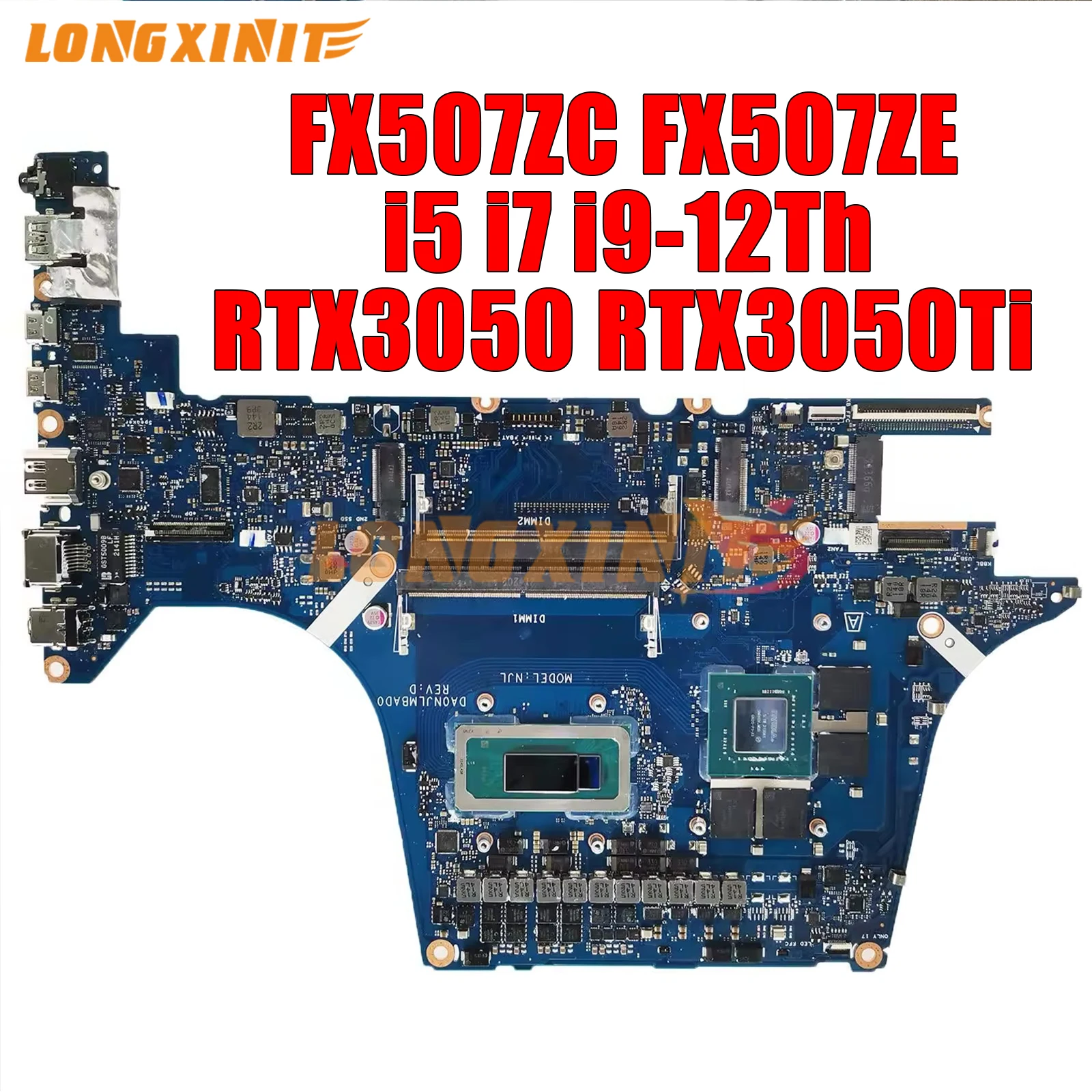Scheda Madre Del Computer Portatile Fx507Z Per Asus Fx507Zr Muslimyfx517Zc Fx507Ze Fa507Ze.I5-12500H I7-12700H I9-12900H Rtx3050 Rtx3050Ti