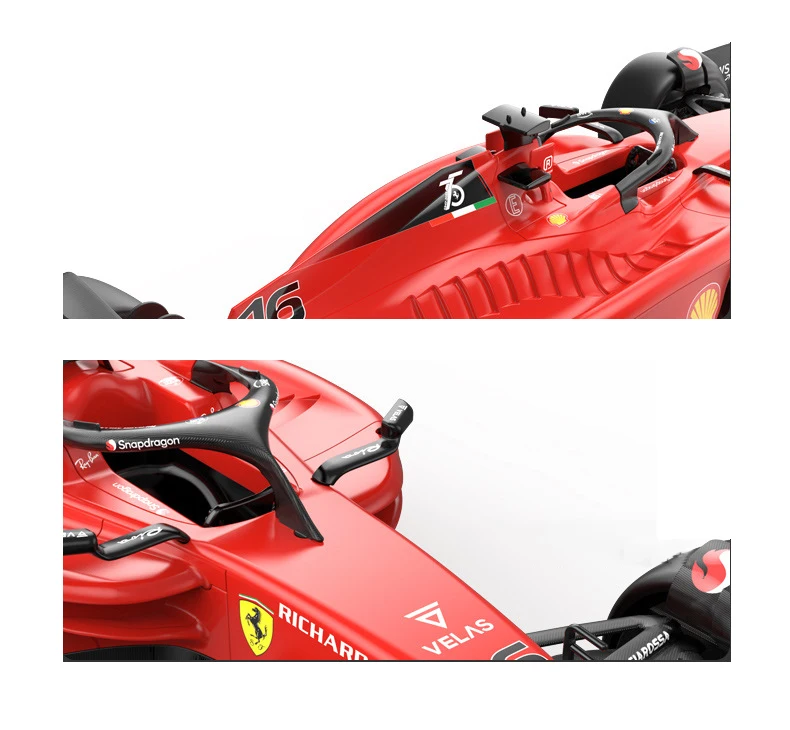 RASTAR Ferrari F1-75 Modèle RC Voiture télécommandée à l'échelle 1/18 2022  Ferrari Formule 1 Voiture de course F1 Course par Charles Leclerc + Carlos