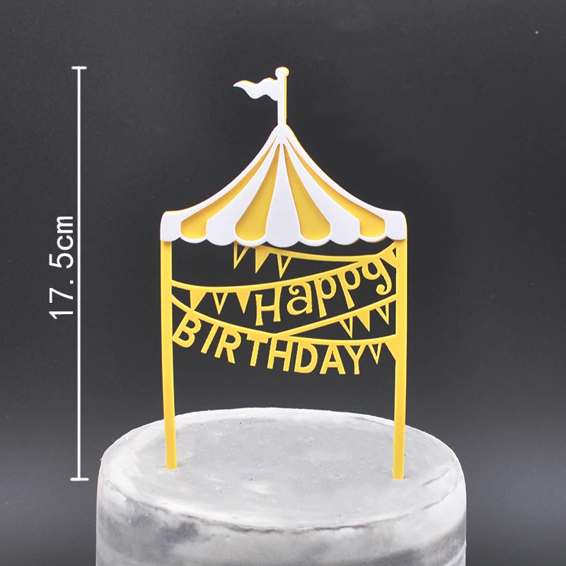 Décoration De Gâteau Sur Le Thème Du Cirque, Clown, Bouffon, Animal De Cirque, Lion, éléphant, Pour Enfants, Décoration De Gâteau De Fête De 1er Joyeux Anniversaire, Réception-cadeau Pour Bébé