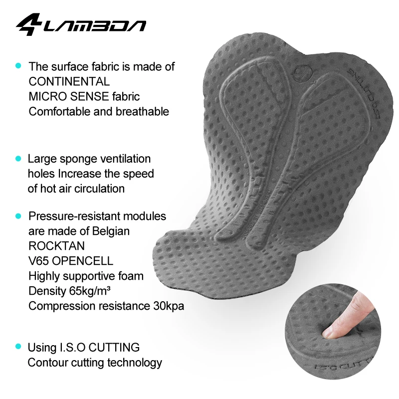 Men's Cycling Trousers Bib Shorts Elasticated Interface Cushioned Long Distance MTB Padded Shorts Tights Slim Fit