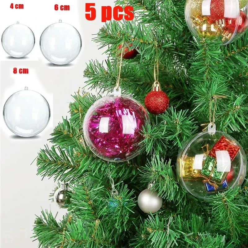 Bola Transparente Arbol De Navidad 20 Acrílico Transparente 8 Cm - Rellenables, Decoración Árbol, Bodas Acido Citrico Bolas Navidad