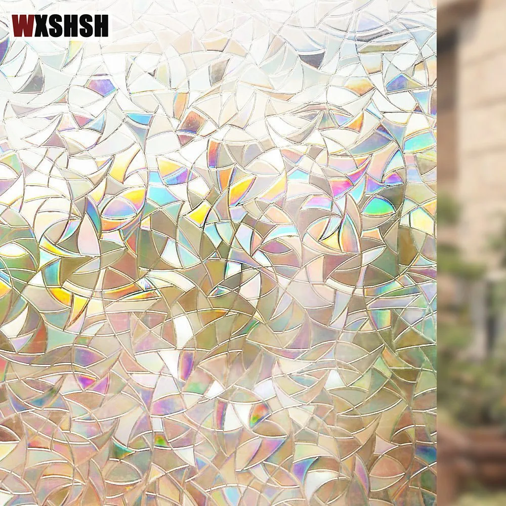 Window Film Static Cling Laser Privacy Protection Heat Control Frosted For Window Door Table Wardrobe Cabinet DIY