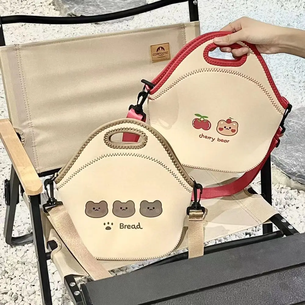 Vintage Cute Cartoon Bear All-match Cotton Outdoor Maternity Handbags Stroller Nappy Bag Baby Diaper Bags Mommy Shoulder Bags