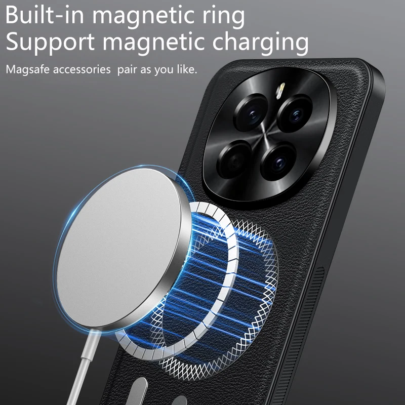 Leather Full-Cover Magnetic Waterproof Shockproof Fingerprint Phone Case