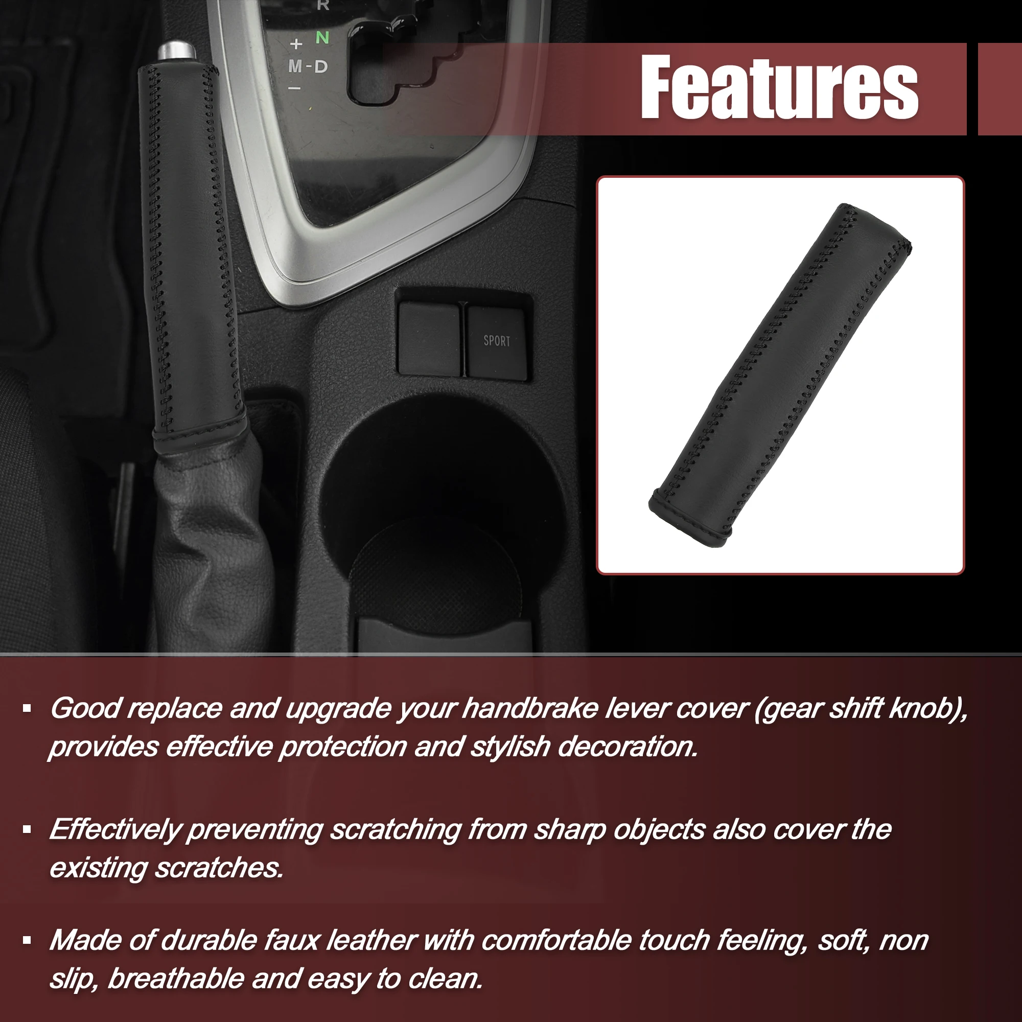 Car Handbrake Cover Protector for Toyota Corolla RAV4 2014 2015 Handle Sleeve Car Interior Accessories hand brake cover car interior accessories