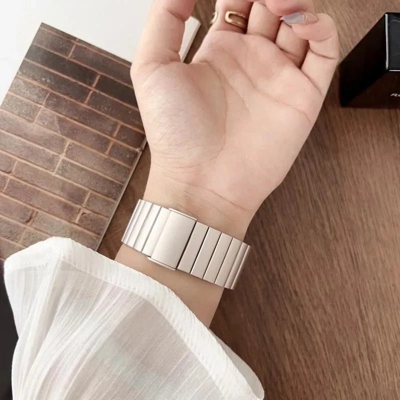 Elegant Stainless Steel Metal Strap, 20mm 22mm Band Bracelet