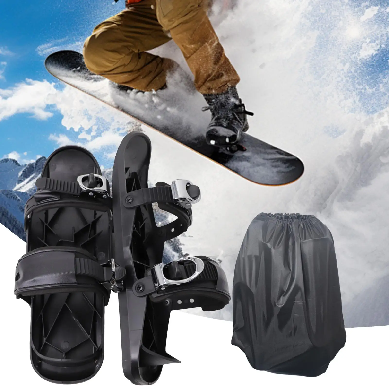 Short Ski Skates for Snow Skis for Winter Shoes Skiboard Snowblade for New Winter Sport at Snow Resorts Adjustable Ski Boot