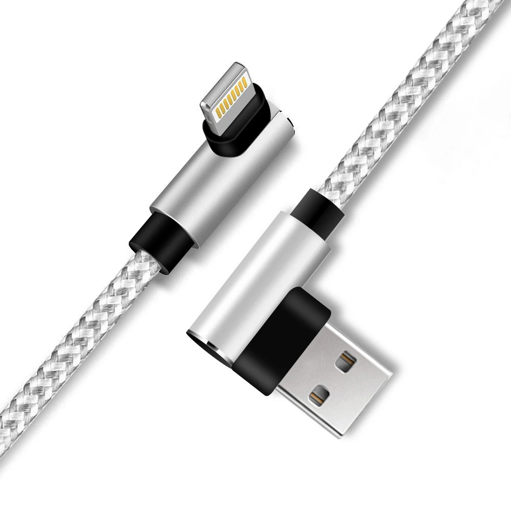 USB Cable 90 Degree Fast Charging Cord - 1m/2m