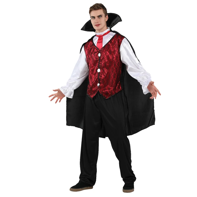 Men Medieval Vampire Cloak For Adult Scary Dracula Cosplay Cape Purim Carnival Party Dress Up anime cosplay cloak
