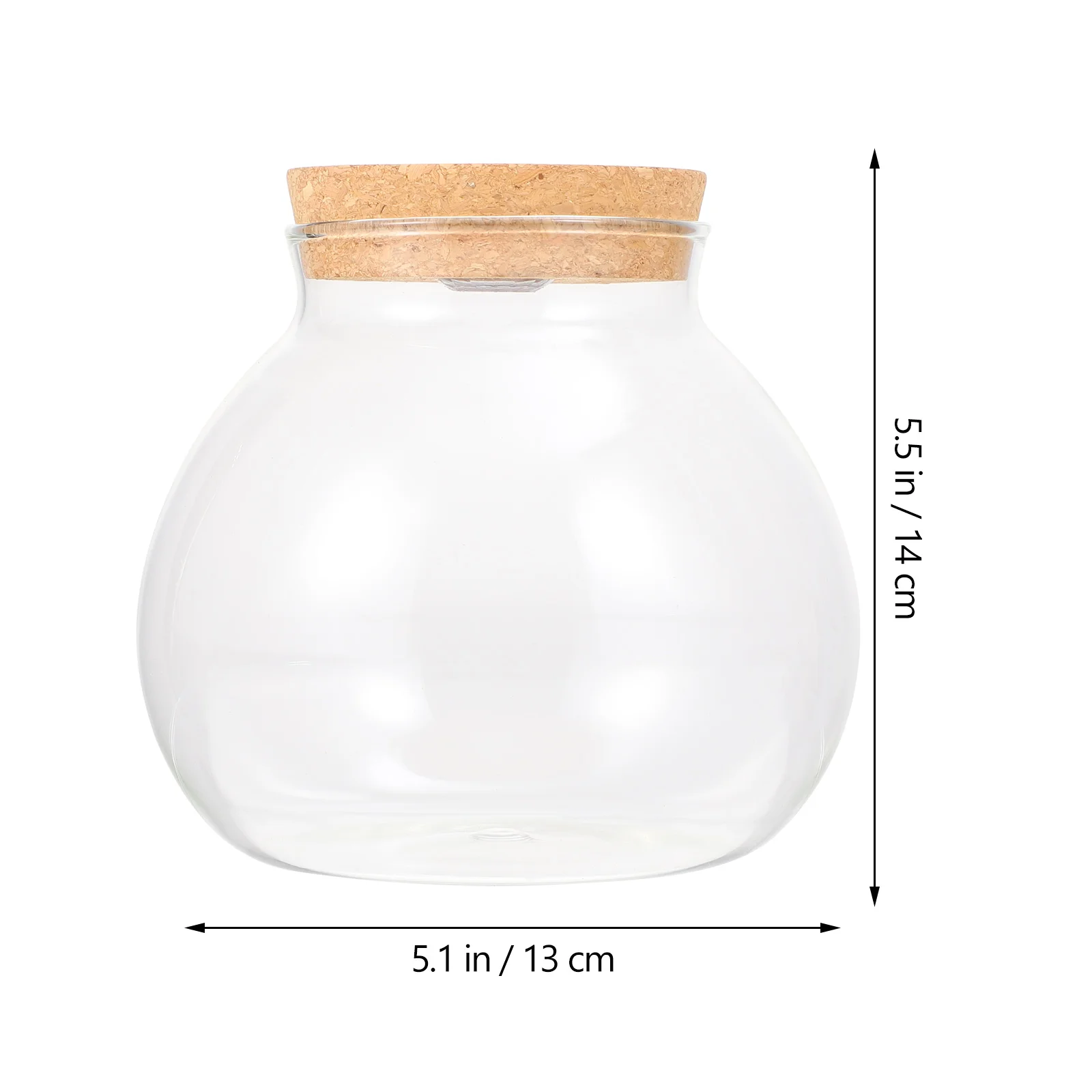 Cylindrical Borosilicate Glass Bottle Led Light Ecological Bottle Aquarium Fish Tank Micro Landscape Terrarium Container Plant