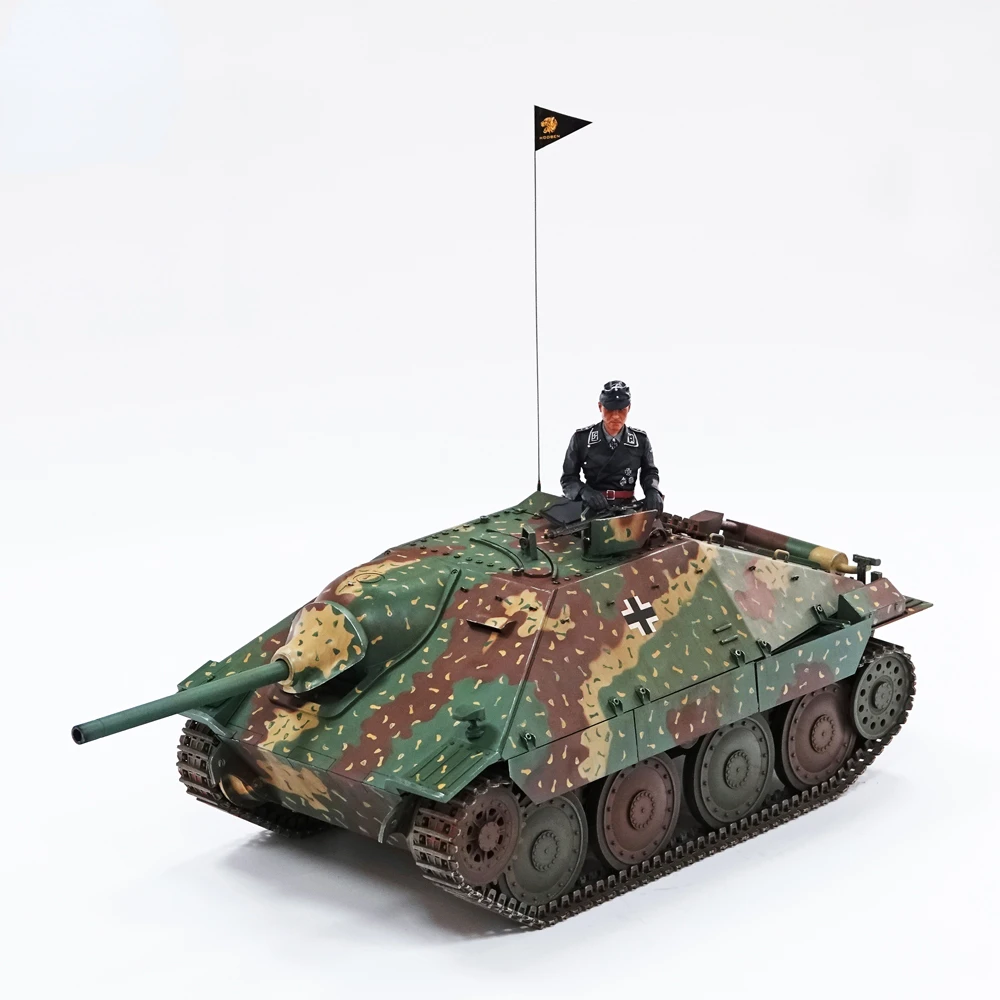 Rc Tank 1/16 German Hetzer Jagdpanzer 38t Light Army Tank Destroyer of World War II IR Battle Smoke Tank Off-Road Vehicle Model 4