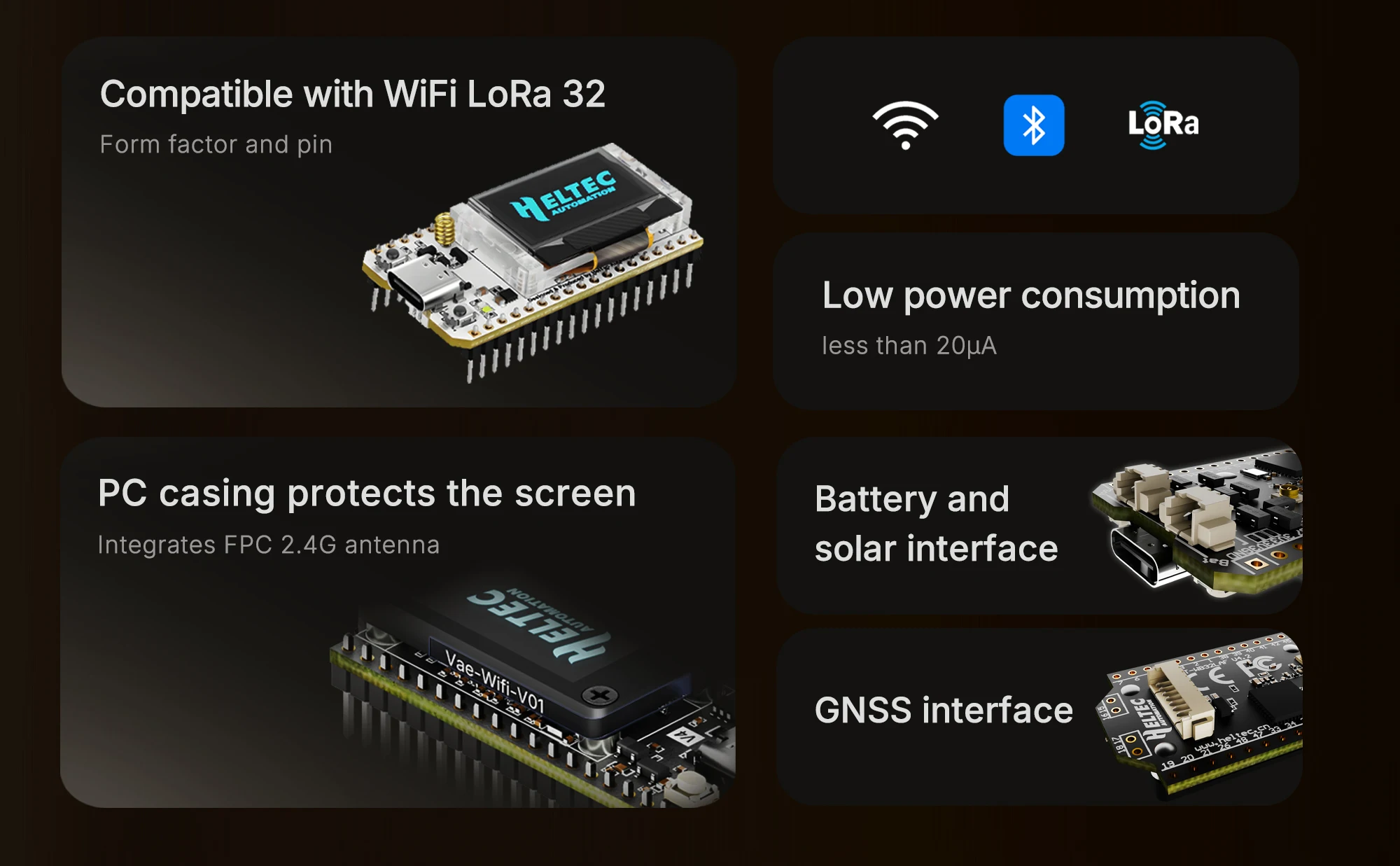 Meshtastic Heltec LoRa 32 V4 ESP32 SX1262 Dev-Board Low Power 0.96inch OLED Sola