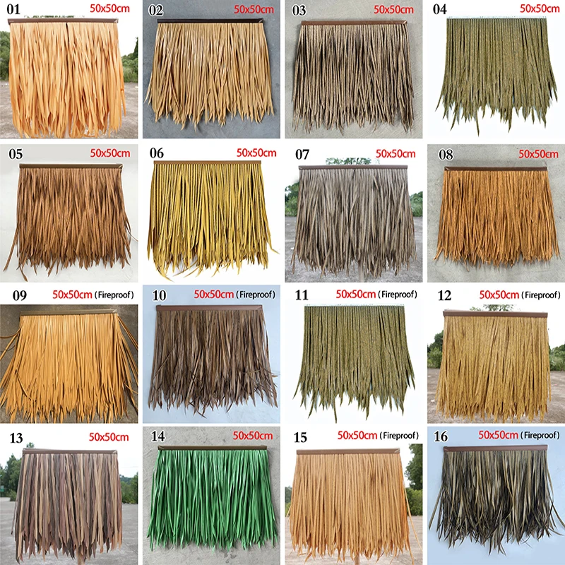 Diy Straw Roof Carpet Trim Artificial Straw Mat Palm Thatch Rolls