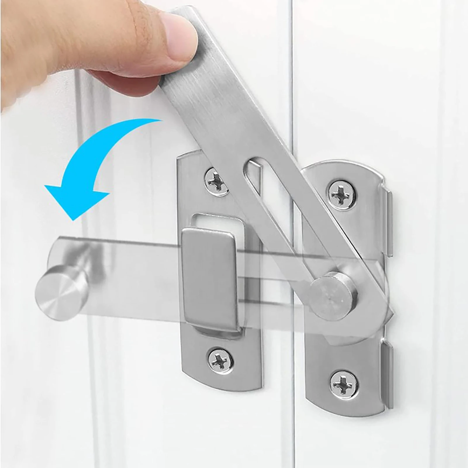 Stainless Steel Child Safety Cabinet Locks Sliding Door Snap Lock Durable Door Latch for Window Cabinet Fitting Room door latch,baby safety lock