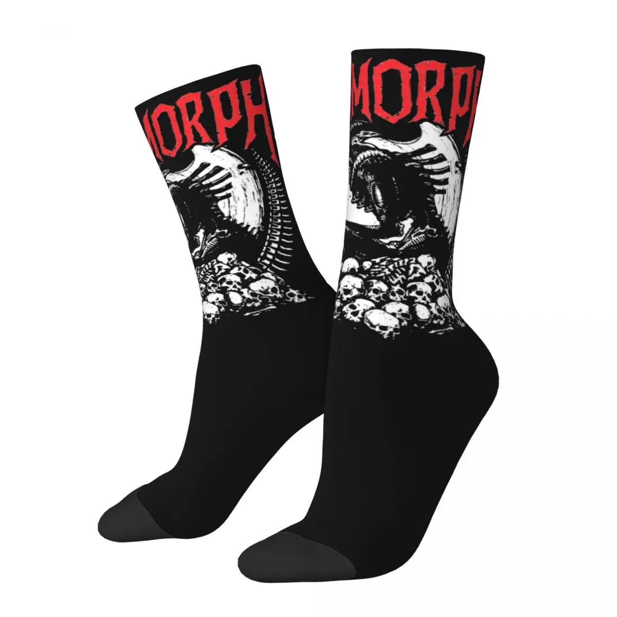 

New Men's Socks Casual Death Metal Xenomorph Alien Movie Sock Skateboard Women Stockings Spring Summer Autumn Winter