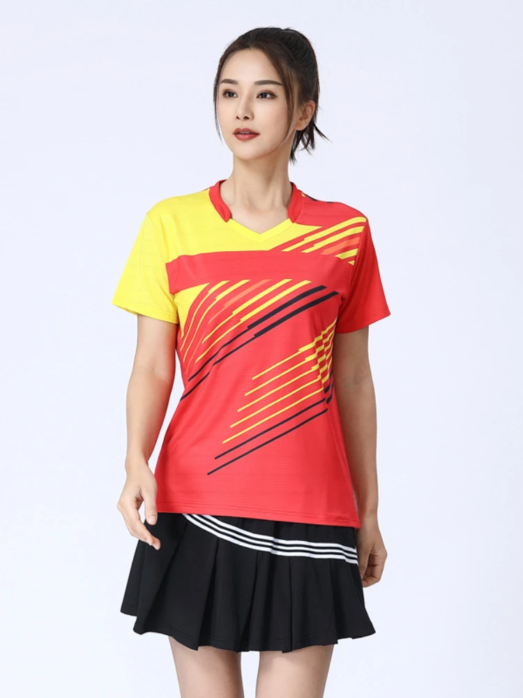 Men and Women Tennis Shirt Set Badminton Clothes Table Tennis Shirt Clothing Shorts Suit Breathable Sportswear