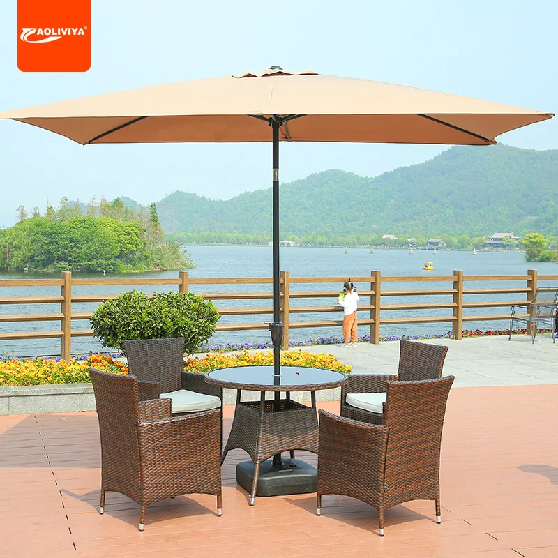 AOLIVIYA Outdoor Parasol Garden Sunscreen Large Sun Umbrella Commercial Cafe Central Pillar Umbrella Villa Garden Stall Outdoor