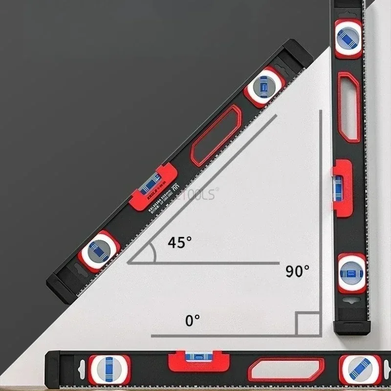 Aluminum Alloy Level Ruler High Precision Strong Magnetic Belt Scale ...