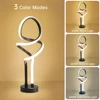 Small Unique Bedside Dimmable LED Table Lamp with Plug, Modern Desk Lamp for Girls Room, Living Room, Dresser 3