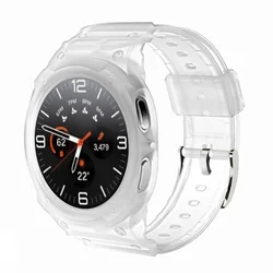 Silicone Strap Case with Integrated TPU Protective Cover - Watch 8 - 44mm (Transparent)