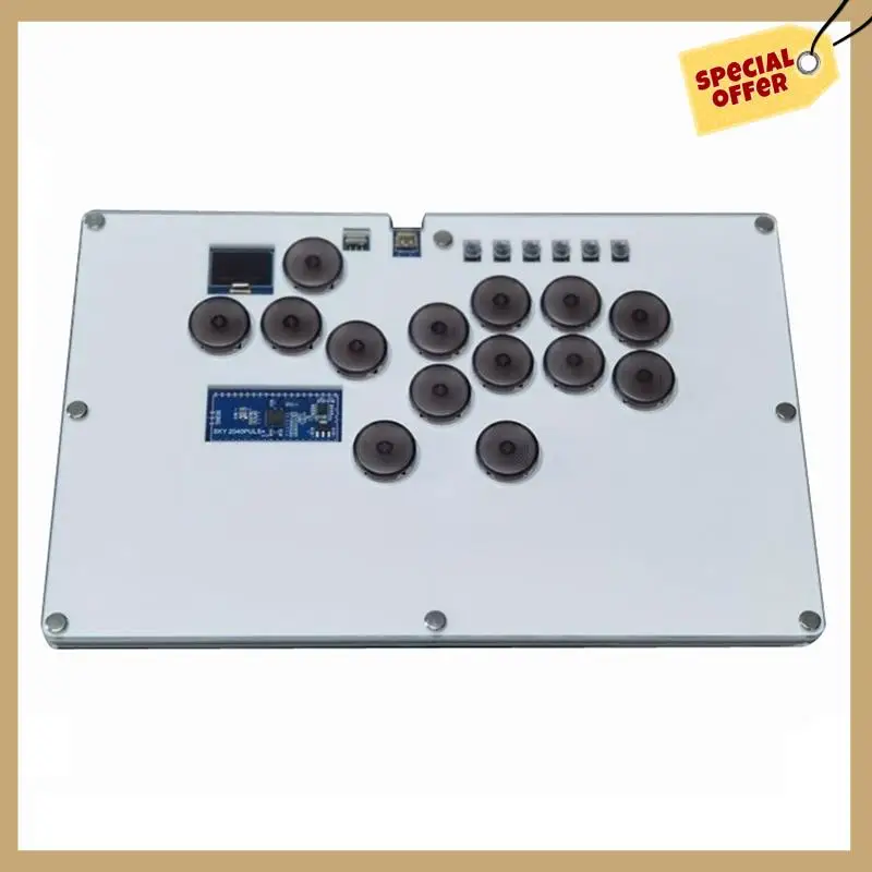 Arcade Fighting LED Hot-Swap For Hitbox Leverless Controller Xinput/Dinput Mini Buttons Console For PC/NS/PS4/PS3/Steam-WMAN