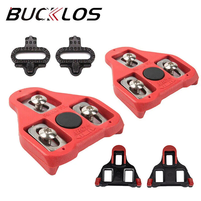

BUCKLOS Pedals Cleats for SPD-SL LOOK Delta MTB Road Bike Pedal Cleats Lock 0/9 Degrees Float Cleat Fit SPD MTB Bicycle Shoes