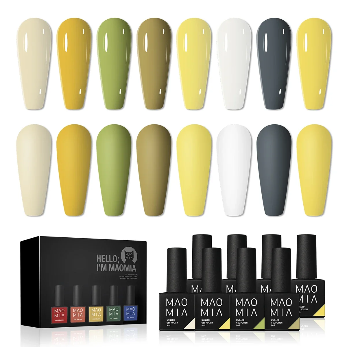 

9ML Gel Nail Polish Kit Glitter Gel Lacquer Set For Manicure Semi-Permanent Hybrid Varnishes Base And Top Nail Art Gel