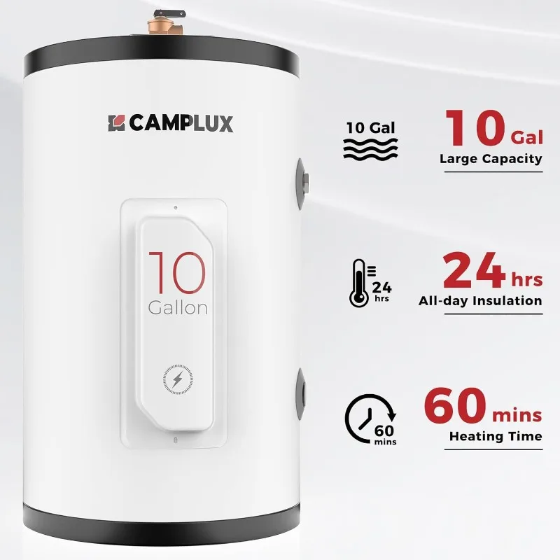 Tank Water Heater Electric,10 Gallon Point of Use Instant Hot Water Heater (ME100B)120v 1500W Built-in Reliable T&P Relief Valve