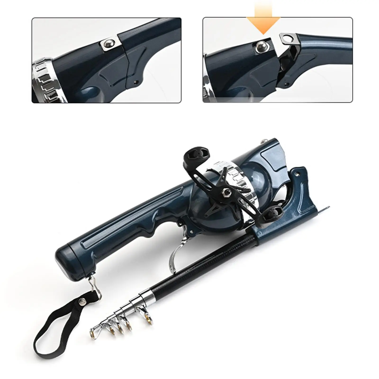 Fishing Rod Reel Combos Easy Carry Foldable Fishing Rod for Carp Trout River Fishing Rod Reel Combos Easy Carry Foldable Fishing Rod for Carp Trout River