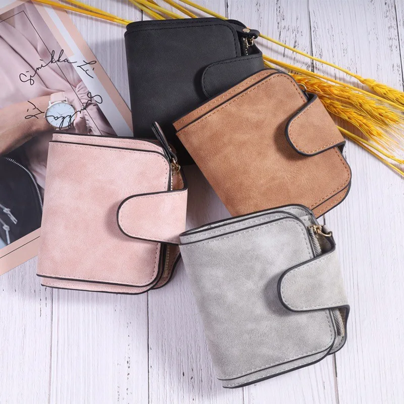 

Fashion Women Small Wallet PU Leather Female Purse Multi Card Holder with Large Capacity Short Money Coin Clutch Bag for Girl