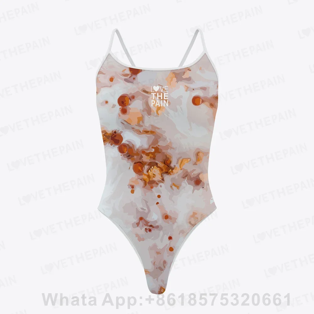 

Love The Pain One Piece Swimsuit Competition Water Aerobics And Fitness Swimming Multi -functional Competitive Training Swimsuit