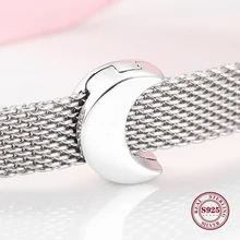 

High Quality 925 Sterling Silver Goodnight Charm Clip Moon Bead Fit Original Reflection Charm Bracelet Women Jewelry Gift