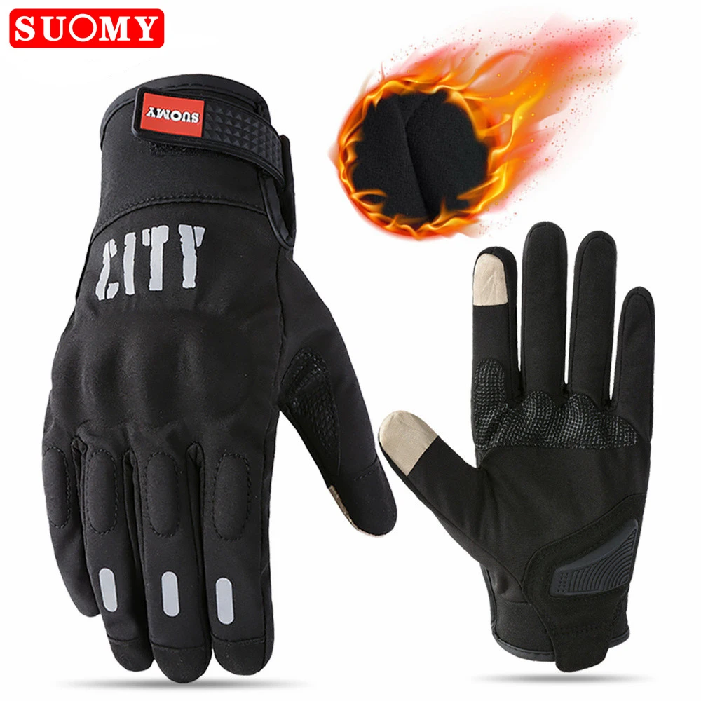 SUOMY Winter Motorcycle Gloves Touch Screen Motorcross Waterproof Windproof Protective Winter Gloves Men Guantes Moto Luvas XXL motorcycle gloves sports gloves winter gloves
