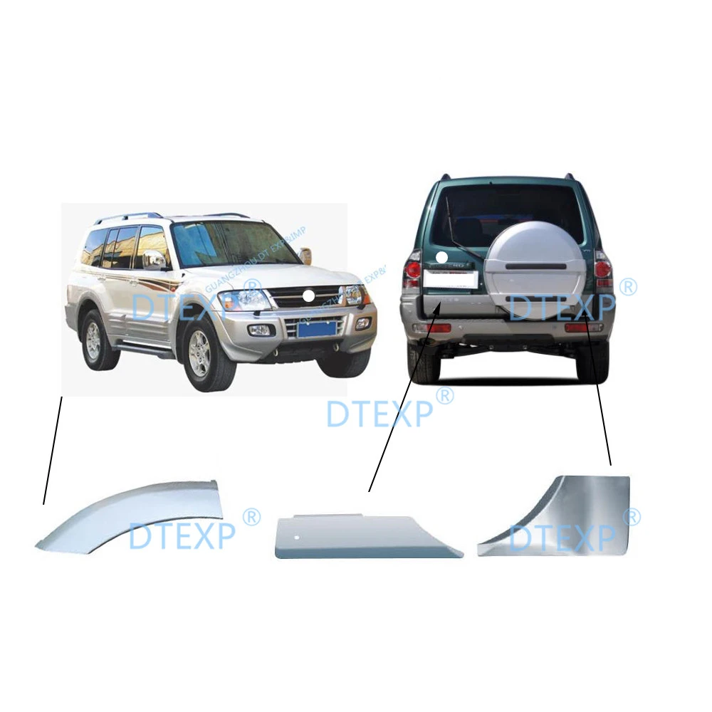 1 Piece Right Side Tail Door Board For Pajero V73 Rear Spare Tire Cover