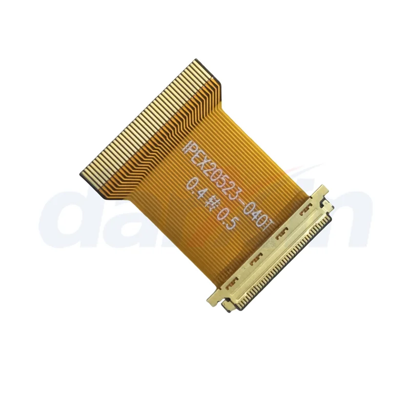 EDP screen cable 0.4 to 0.5mm spacing I-PEX 20523-040T 40pin yellow adapter FPC ribbon cable