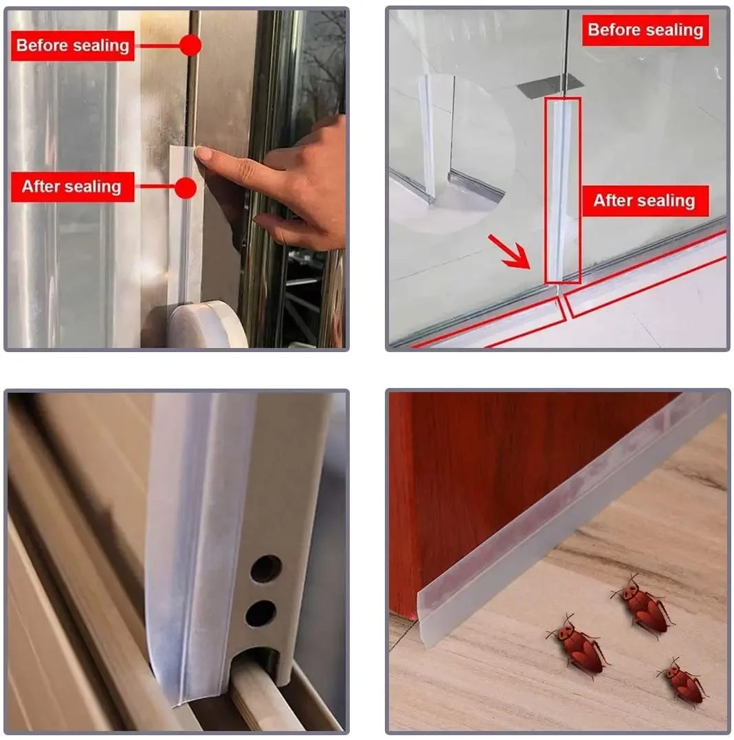 5Meters Door Window Seal Strip Self Adhesive Silicone Rubber Weathering door window seal strip