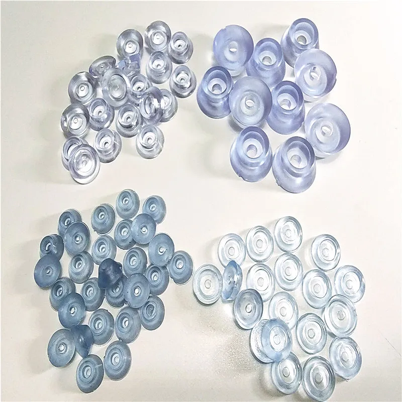 Clear Round Rubber Foot Pad diameter 15mm 17mm 19mm 27mm for Table Chair Non-slip 12PCS to 100PCS chair leg pads