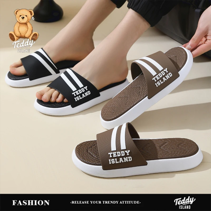 

Шлепанцы мужские домашние из ЭВА, плотные низкие тапки для ванной, Нескользящие, летние модные уличные сандалии для взрослых, 2024