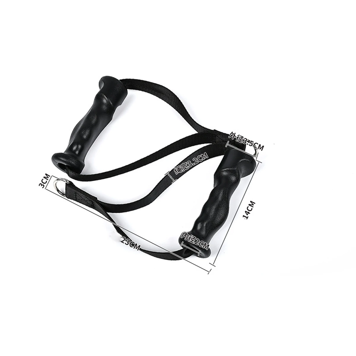 Description Picture 2 of itemFitness Biceps Triceps Rope Gym Lat Pull Down Bar Handles Pulley Cable Machine Attachment Rowing Bar Back Muscle Training Handle