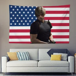 Resident Evil Leon Kennedy Tapestry - Home and Party Décor - 110x150CM (Z4)