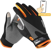 Anti-Slip Cycling Gloves TouchScreen Bike Gloves Sports Shockproof Mountain Road Full Finger Breathable Glove for Men Woman 1