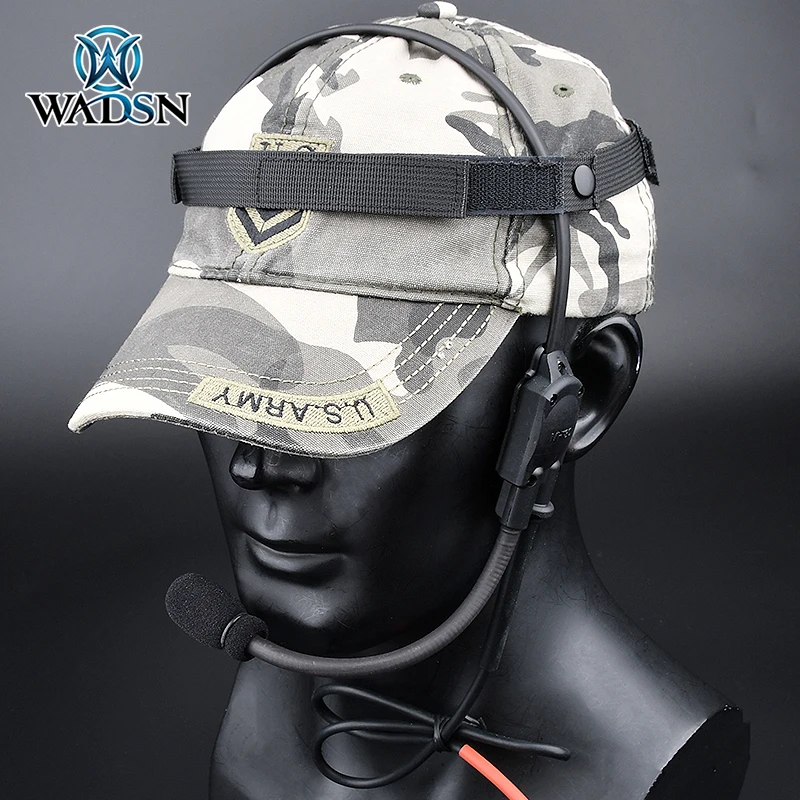 WADSN MH180 V Bone Conduction Headphones Tactical Communication Headset Cool And Breathable 7.0 Plug KENWOOD Airsoft Hunting