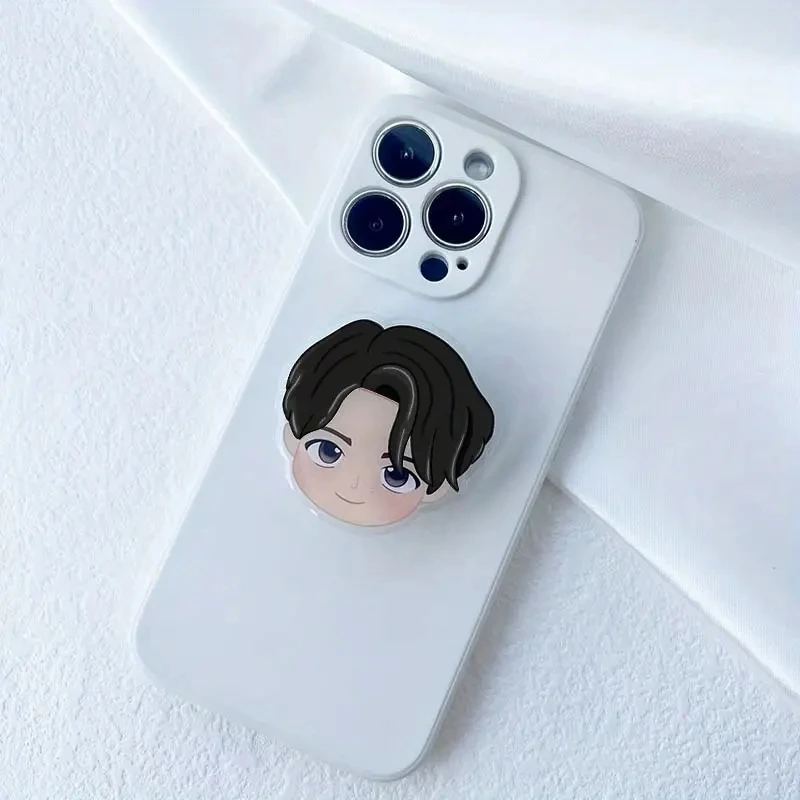 Korean Popular Idol Boy Group Phone Stand Acrylic Socket Grip Holder Retractable Lazy Stand Anime Character Phone Holder — view 5