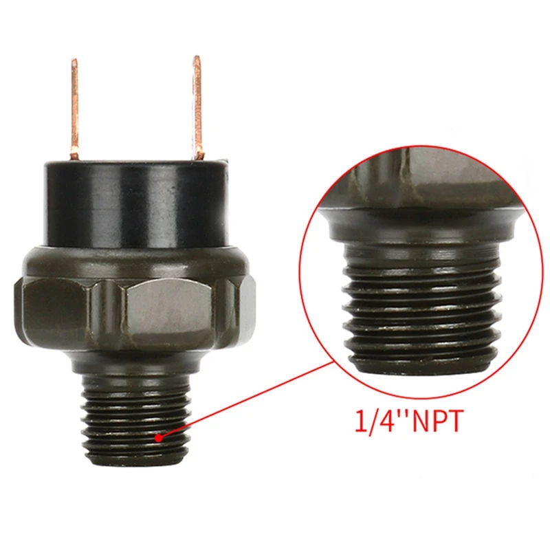 기압 스위치 탱크 마운트 스레드, 기차 경적 공기 경적, 90-120PSI, 1/4 인치 NPT, 12V, 24V