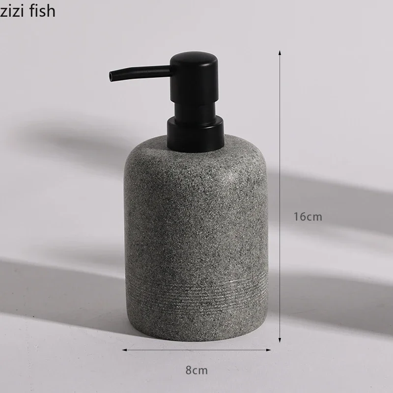 High Beauty Sandstone Lotion Bottle Bathroom Creative Soap Dispenser Shampoo Bottle Hand Soap Household Bathroom Supplies