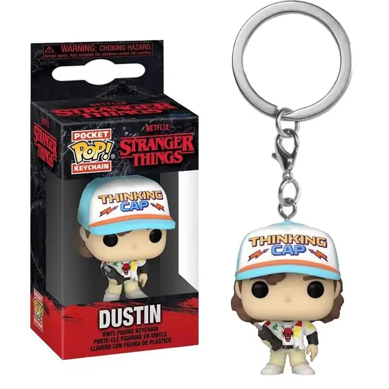 thumbnail image 5 of FUNKO Dustin Barb ELEVEN con Eggos Demogorgon Llavero Juguetes Figura Modelo Coleccionable Muñecas de Vinilo Llavero Juguete, 5 of 5