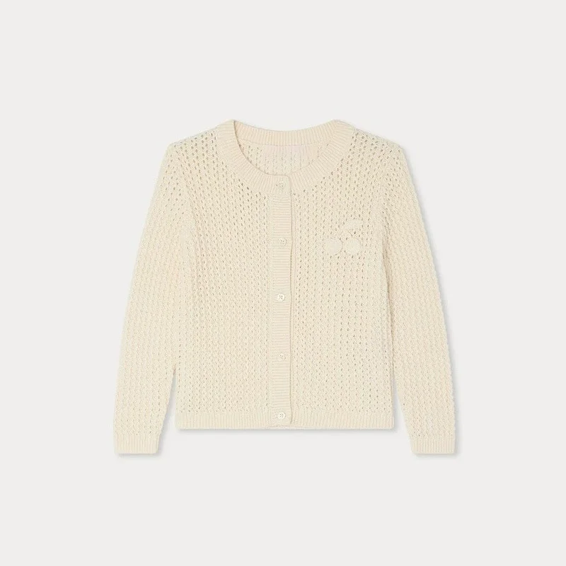 BP 여아 니트 스웨터 2026 여름 체리 캐미솔 여아 가디건 니트 캐미솔 퍼플 베스트