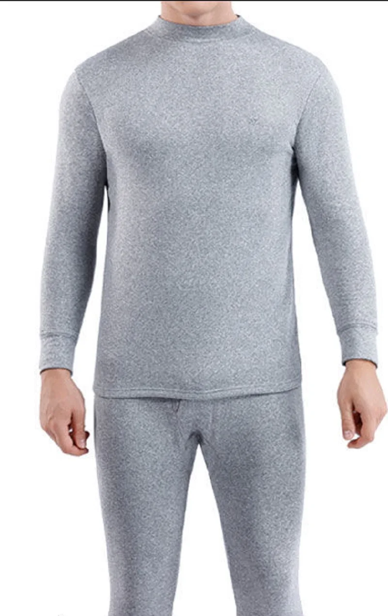 

Men's thermal underwear set - plush half neck in autumn and winter