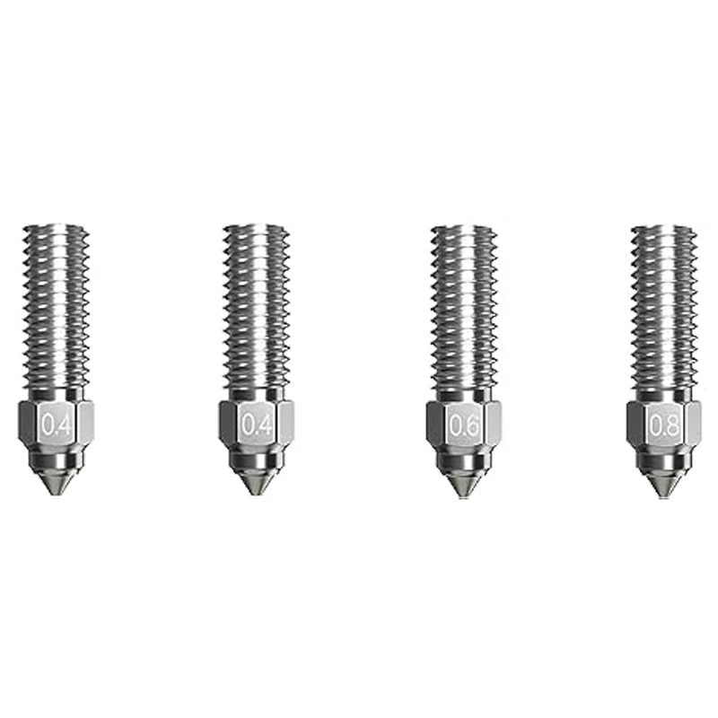 

4PCS High Flow Nozzle Kit,Nozzles For Printing For PLA/ABS/PETG/TPU/PP/PC, Etc. Available For K1, K1 Max 3D Printers Replacement